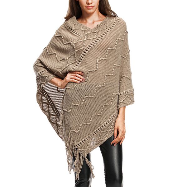 fashion casual v-neck sleeveless knitted sweater cloak tassel irregular batwing sleeve loose europe and american style2, Black
fashion casual v-neck sleeveless knitted sweater cloak tassel irregular batwing sleeve loose europe and american style2, Black