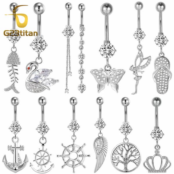 g23titan silver dangle belly bars belly button rings surgical titanium rhinestone body jewelry navel piercing ombelico, Slivery;golden
g23titan silver dangle belly bars belly button rings surgical titanium rhinestone body jewelry navel piercing ombelico, Slivery;golden