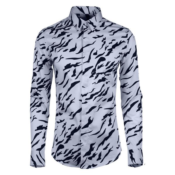 men's casual shirts luxury allover printed men camisa masculina long sleeve mens dress shirt hight quality fabric slim fit man, White;black
men's casual shirts luxury allover printed men camisa masculina long sleeve mens dress shirt hight quality fabric slim fit man, White;black