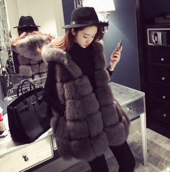 2019 vetement winter women's faux fur coat plus size coat furry furry vest hooded faux fur lolita vest aw225, Black
2019 vetement winter women's faux fur coat plus size coat furry furry vest hooded faux fur lolita vest aw225, Black