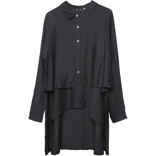 2020 creation dark black design drape sense layer irregular cut shirt male hair stylist large size shirt, White;black
2020 creation dark black design drape sense layer irregular cut shirt male hair stylist large size shirt, White;black