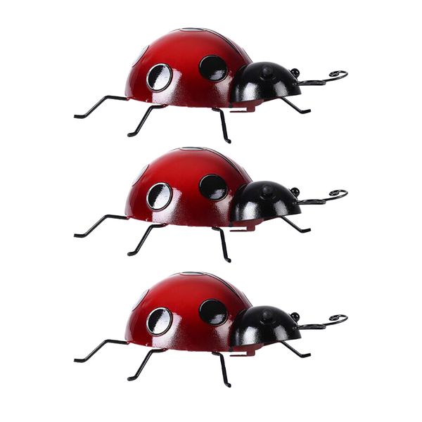 set of 3 red metal garden wall art decorative cute ladybugs outdoor wall sculptures (10cm
set of 3 red metal garden wall art decorative cute ladybugs outdoor wall sculptures (10cm