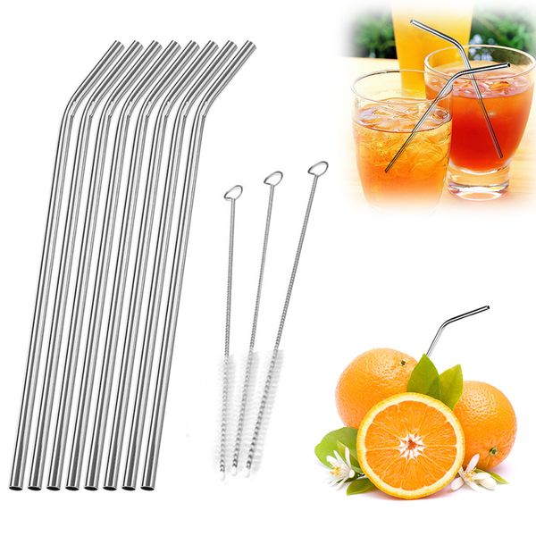 1/2/4/6/8pcs/lot stainless steel straw reusable drinking metal straw with 1/2/3 cleaner brush for home party barware accessories
1/2/4/6/8pcs/lot stainless steel straw reusable drinking metal straw with 1/2/3 cleaner brush for home party barware accessories