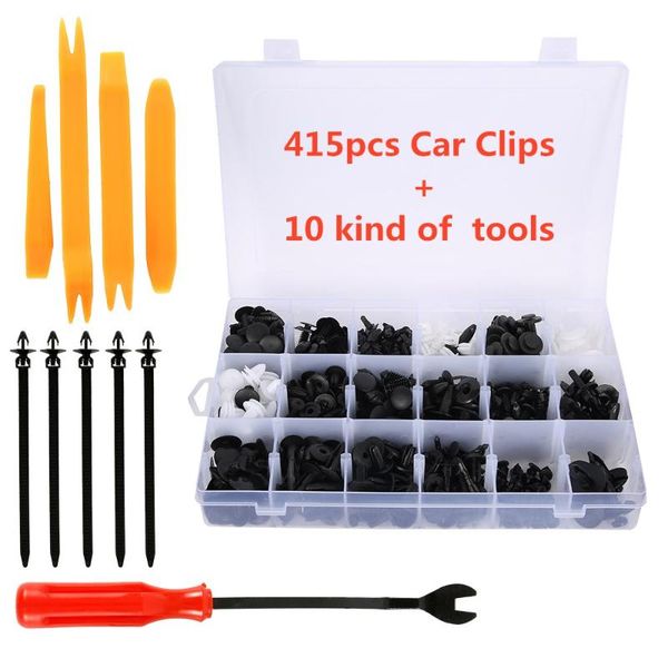 415pcs auto fastener clip mixed car body push retainer pin rivet bumper door trim panel retainer fastener kit
415pcs auto fastener clip mixed car body push retainer pin rivet bumper door trim panel retainer fastener kit