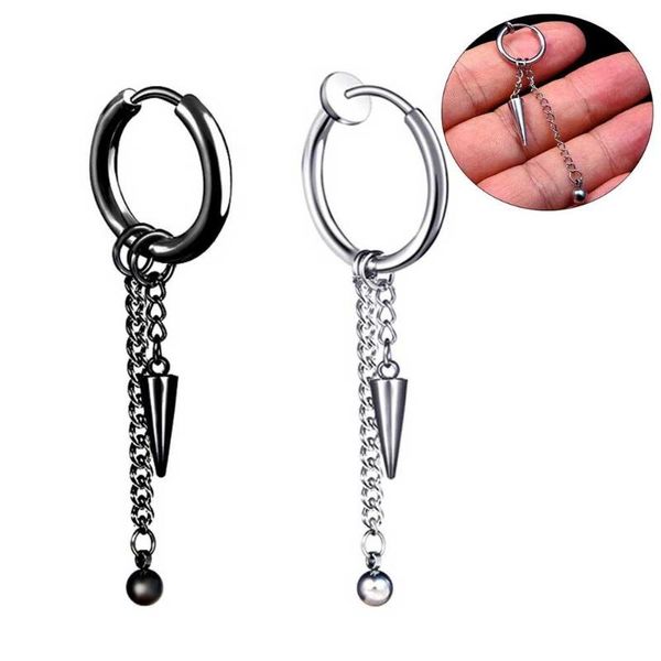 1pc men fashion long chain ear piercing loop clip hoop earring jewelry gift trendy, Golden;silver
1pc men fashion long chain ear piercing loop clip hoop earring jewelry gift trendy, Golden;silver