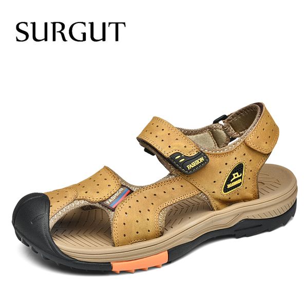 surgut summer men's sandals leather men beach roman sandals men shoes flip flops slippers sneakers summer shoes, Black
surgut summer men's sandals leather men beach roman sandals men shoes flip flops slippers sneakers summer shoes, Black