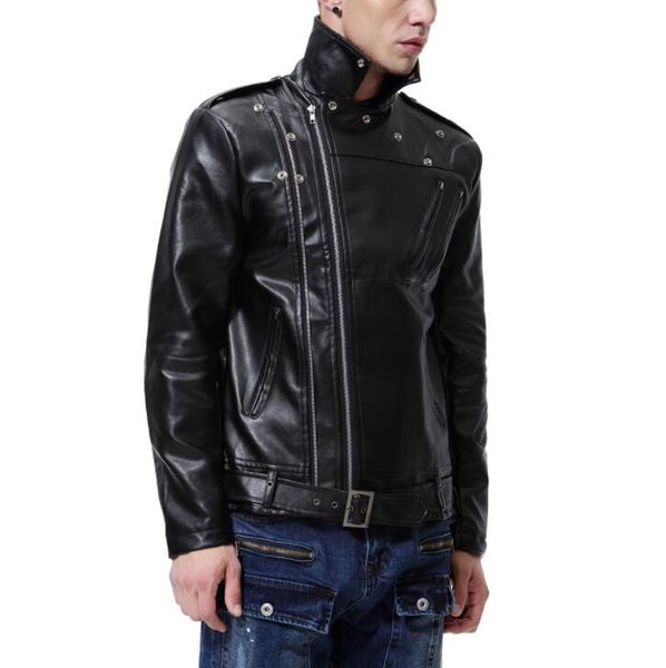2019 autumn mens leather jacket slim motorcycle coat jackets clothes personalized jaqueta de couro stage street fashion black
2019 autumn mens leather jacket slim motorcycle coat jackets clothes personalized jaqueta de couro stage street fashion black