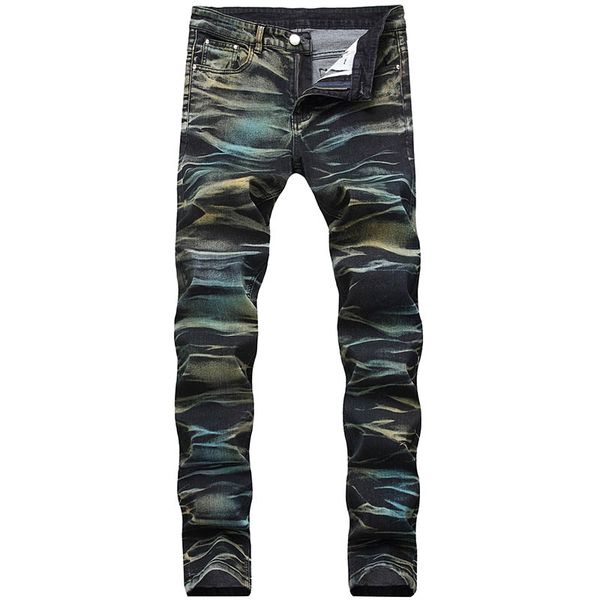 men's jeans fashion painted pants slim fit stretch denim trousers for male straight washed size 28-42, Blue
men's jeans fashion painted pants slim fit stretch denim trousers for male straight washed size 28-42, Blue