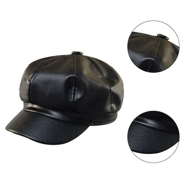 hats ladies autumn winter leather navy cap berets solid color hat outdoor travel wild retro octagonal hat, Blue;gray
hats ladies autumn winter leather navy cap berets solid color hat outdoor travel wild retro octagonal hat, Blue;gray