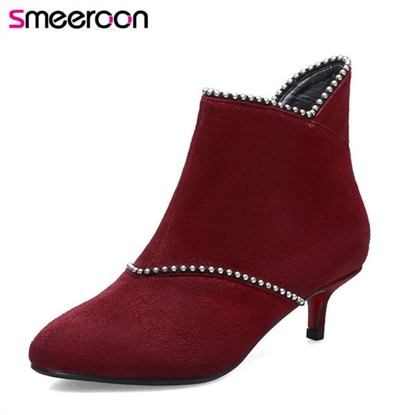 smeeroon new arrive 2020 autumn winter women's ankle boots dress shoes fashion ladies boots crystal round toe black female
smeeroon new arrive 2020 autumn winter women's ankle boots dress shoes fashion ladies boots crystal round toe black female