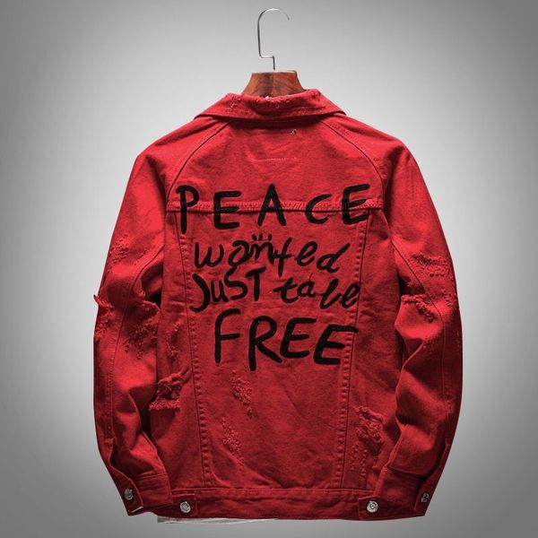 delivery 2020 new brand men's letters embroidered red jean jacket holes ripped denim coat outerwear slim male baseball coat, Black;brown
delivery 2020 new brand men's letters embroidered red jean jacket holes ripped denim coat outerwear slim male baseball coat, Black;brown