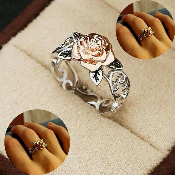 new women ladies fashion casual two silver floral ring 14k rose gold flower party cocktail ring jewelry
new women ladies fashion casual two silver floral ring 14k rose gold flower party cocktail ring jewelry