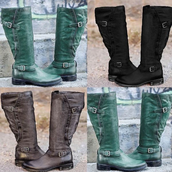women fashion western style cowboy riding boots casual knee middle tube boots, Black
women fashion western style cowboy riding boots casual knee middle tube boots, Black