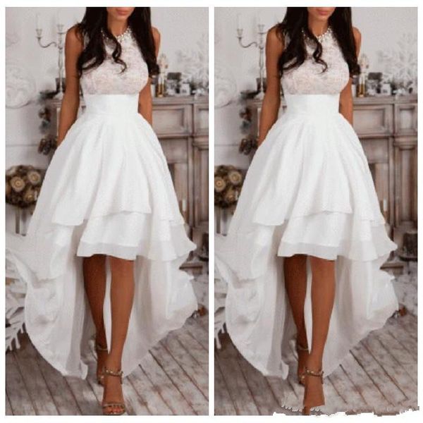 2019 ivory chiffon halter neck lace a-line high low prom dresses sleeveless homecoming dress evening dresses custom made, Black
2019 ivory chiffon halter neck lace a-line high low prom dresses sleeveless homecoming dress evening dresses custom made, Black