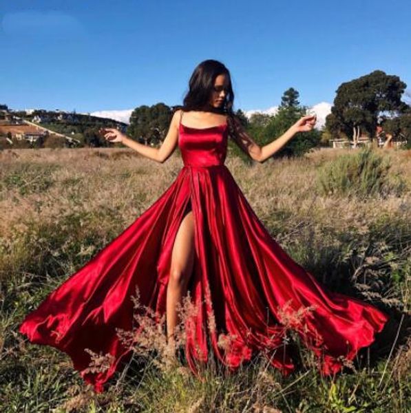 elegant evening formal dresses 2019 vestidos de fiesta spaghetti straps sleeveless high split formal prom dresses 2020, Black
elegant evening formal dresses 2019 vestidos de fiesta spaghetti straps sleeveless high split formal prom dresses 2020, Black