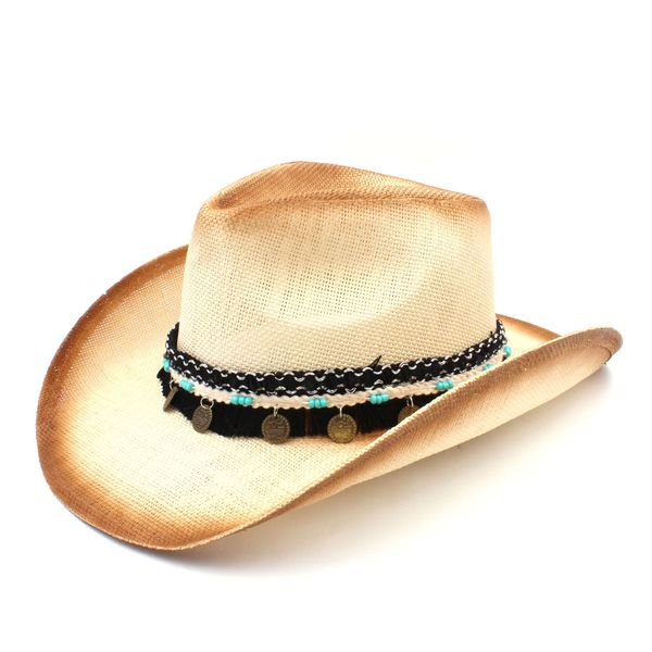 fashion women men straw western cowboy hat with western band for elegant lady sombrero hombre cowgirl jazz caps size 58cm, Blue;gray
fashion women men straw western cowboy hat with western band for elegant lady sombrero hombre cowgirl jazz caps size 58cm, Blue;gray