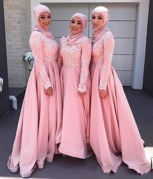 2020 vintage blush pink muslim bridesmaid dresses crew long sleeves applique evening dresses a-line modest maid of honor dress
2020 vintage blush pink muslim bridesmaid dresses crew long sleeves applique evening dresses a-line modest maid of honor dress
