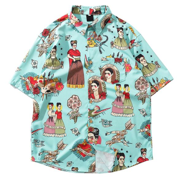 male hawaiian beach print cotton shirts summer short sleeve printing loose vacation shirts, White;black
male hawaiian beach print cotton shirts summer short sleeve printing loose vacation shirts, White;black