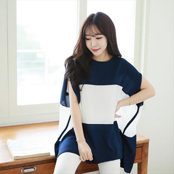 2019 women's chiffon contrast color stitching bat sleeve midi 6624# 2019 women's chiffon contrast color stitching bat sleeve midi, White
2019 women's chiffon contrast color stitching bat sleeve midi 6624# 2019 women's chiffon contrast color stitching bat sleeve midi, White