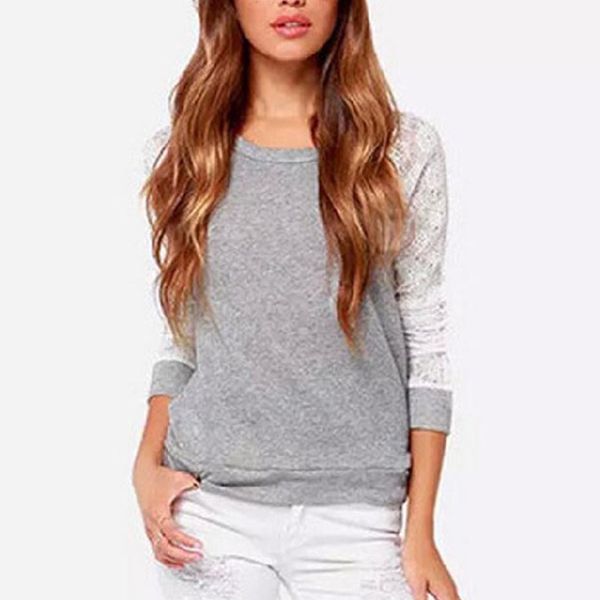 2019 women fashion t-shirt lace patchwork backless shirt casual mujer camisas femininas, White
2019 women fashion t-shirt lace patchwork backless shirt casual mujer camisas femininas, White