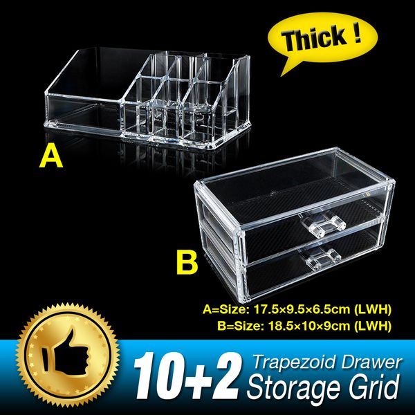 acrylic storage box organizer sundry jewelry skin care display stand clear set 10 grids 2 layer drawers makeup case, Pink;blue
acrylic storage box organizer sundry jewelry skin care display stand clear set 10 grids 2 layer drawers makeup case, Pink;blue