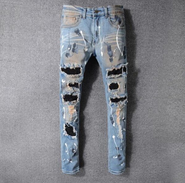 2019 new high treet trend hole locomotive jean light blue old lim punk amiri men 039 feet pant
2019 new high treet trend hole locomotive jean light blue old lim punk amiri men 039 feet pant