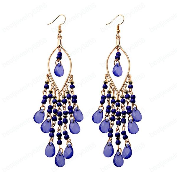 classic trendy blue crystal long tassel dangle earrings for women fashion indian earrings beads wedding earrings hangers, Golden
classic trendy blue crystal long tassel dangle earrings for women fashion indian earrings beads wedding earrings hangers, Golden