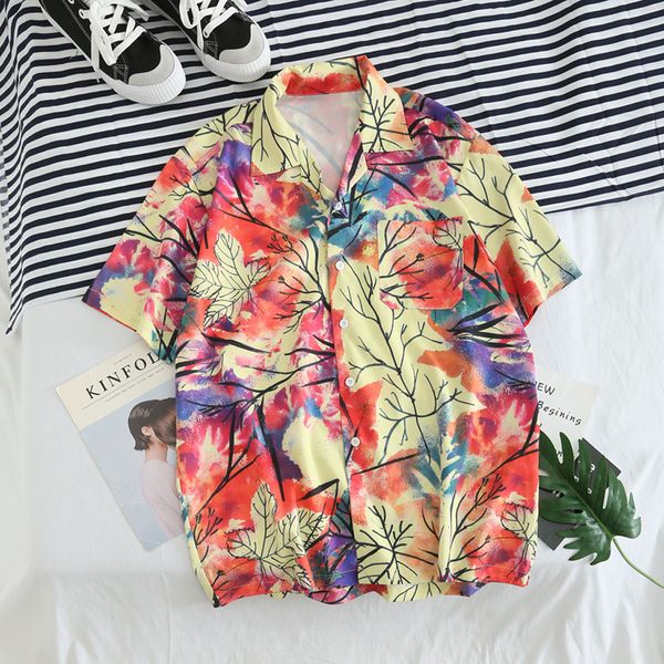 summer mens hawaiian shirt fashion casual short sleeve beach shirts loose casual blouse men's clothing chemise homme, White;black
summer mens hawaiian shirt fashion casual short sleeve beach shirts loose casual blouse men's clothing chemise homme, White;black