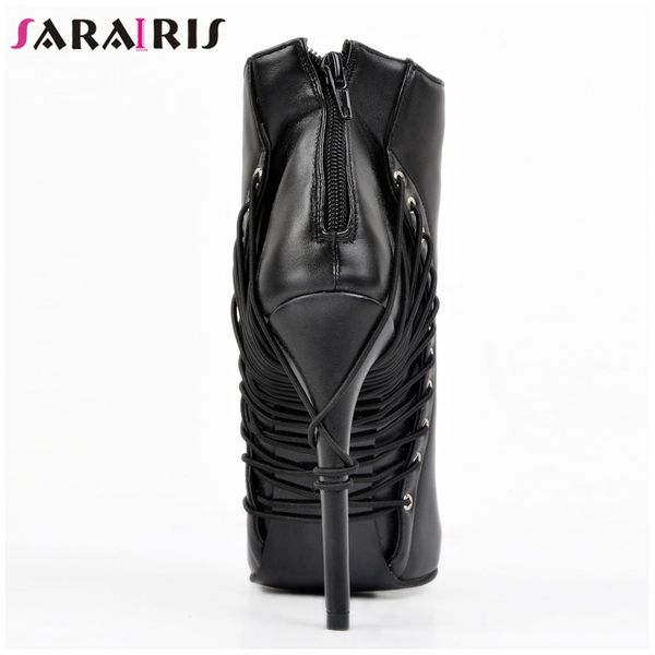 sarairis 2019 big size 35-47 high heels women shoes woman ankle boots cross-trap boots shoes woman, Black
sarairis 2019 big size 35-47 high heels women shoes woman ankle boots cross-trap boots shoes woman, Black