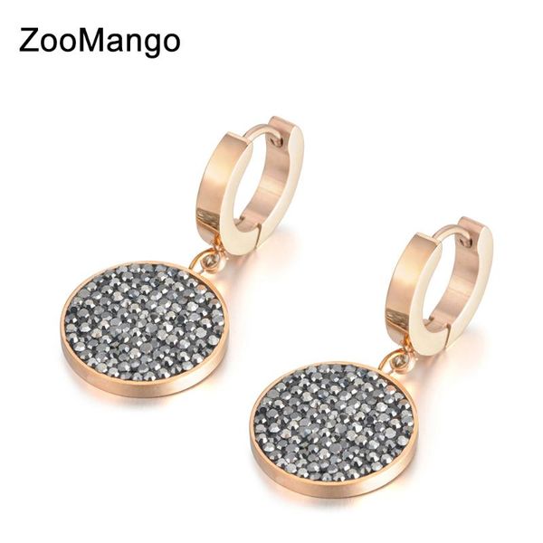 zoomango trendy black red rhinestone round circle earrings for women titanium steel rose gold hoop earrings brincos ze18018, Golden
zoomango trendy black red rhinestone round circle earrings for women titanium steel rose gold hoop earrings brincos ze18018, Golden