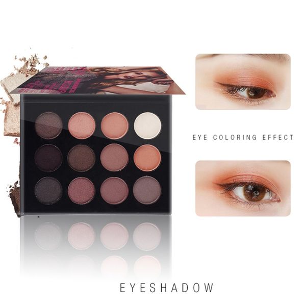12 colors shimmer matte eyeshadow palette warm earth color eye shadow makeup high pigmented eyes festival cosmetics
12 colors shimmer matte eyeshadow palette warm earth color eye shadow makeup high pigmented eyes festival cosmetics