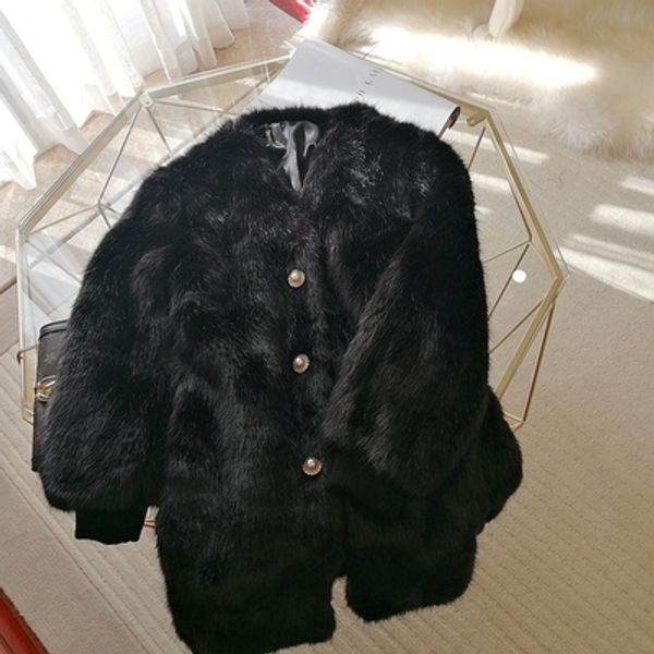 2019 new style high-end fashion women faux fur coat s102, Black
2019 new style high-end fashion women faux fur coat s102, Black