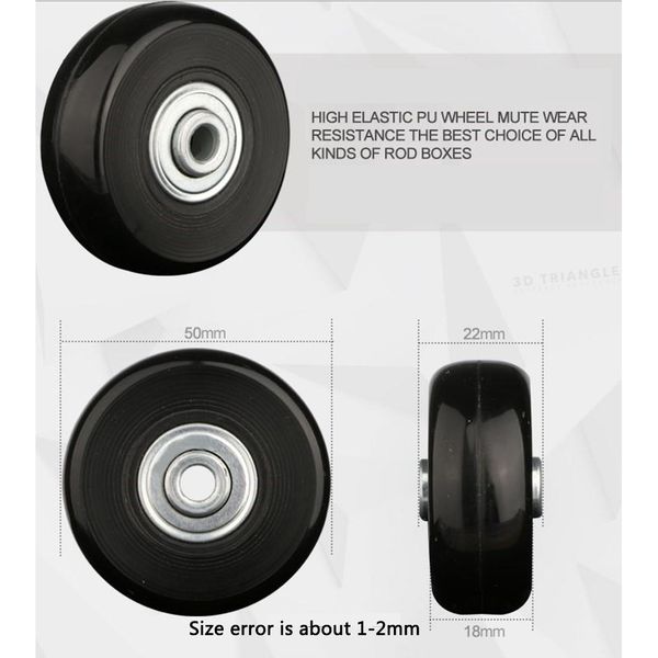 casters repair set sliding durable travel luggage wheel axles rubber silent universal flexible suitcase replacement practical, Black
casters repair set sliding durable travel luggage wheel axles rubber silent universal flexible suitcase replacement practical, Black