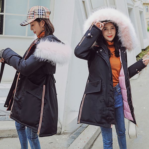 nice female winter jacket women thicken warm down cotton coat faux fur hat winter women down cotton coats coat, Black
nice female winter jacket women thicken warm down cotton coat faux fur hat winter women down cotton coats coat, Black