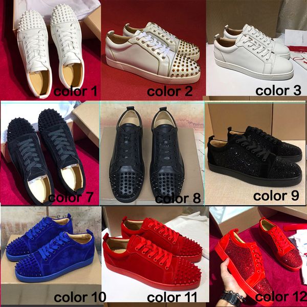 brand low cut suede spikes red bottom designer shoes flats shoes for men and womens leather party designer sneakers, Black 
brand low cut suede spikes red bottom designer shoes flats shoes for men and womens leather party designer sneakers, Black