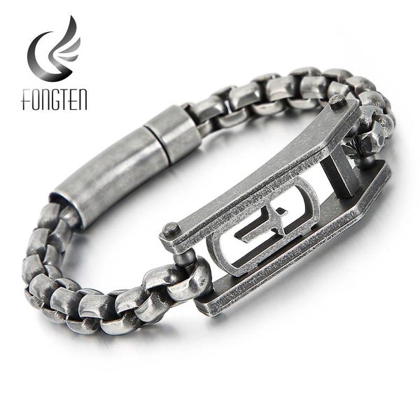 fongten jesus christianity link chain men's bracelet vintage stainless steel jewelry amulet fashion bangle, Golden;silver
fongten jesus christianity link chain men's bracelet vintage stainless steel jewelry amulet fashion bangle, Golden;silver