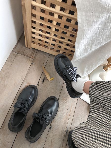 2020 new mori girl simple small leather shoes fashion british wind thick bottom tie casual shoes trend women's, Black
2020 new mori girl simple small leather shoes fashion british wind thick bottom tie casual shoes trend women's, Black