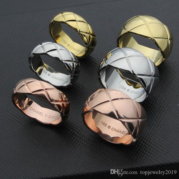 luxury designer jewelry women rings four diamond pattern couple rings titanium steel rose gold bague engagement rings for women and men, Silver
luxury designer jewelry women rings four diamond pattern couple rings titanium steel rose gold bague engagement rings for women and men, Silver