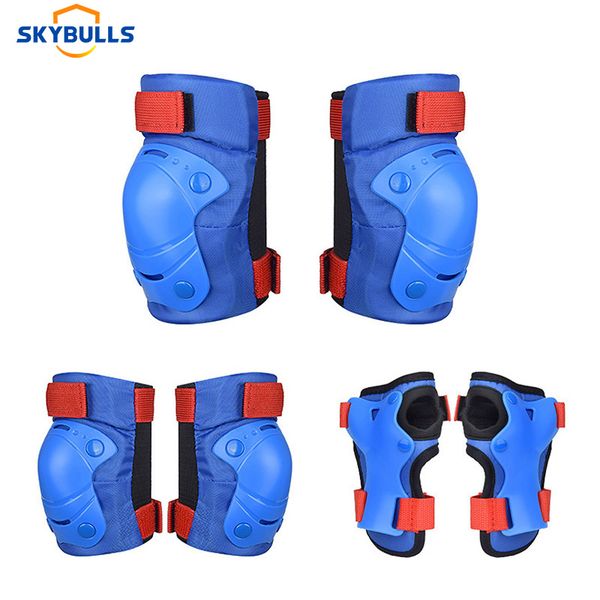 skybulls 6pcs/set knee pads elbow pads wrist protector bicycle skateboard ice skate roller outdoor sports protective gear set, Black;gray 
skybulls 6pcs/set knee pads elbow pads wrist protector bicycle skateboard ice skate roller outdoor sports protective gear set, Black;gray
