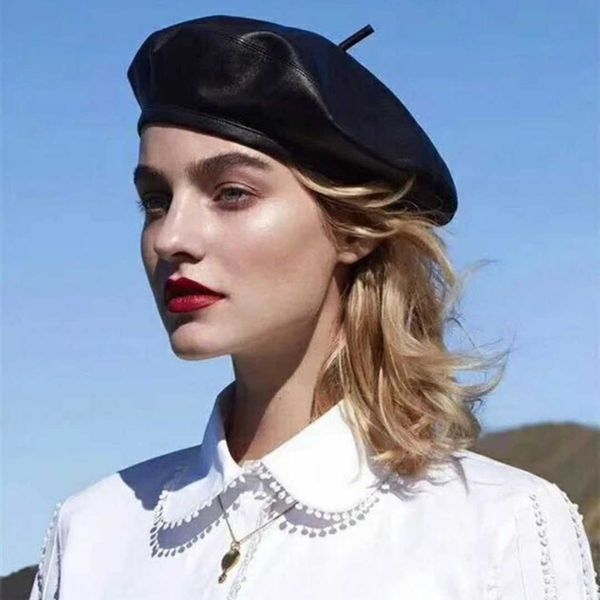 women true berry hat female fashion genuine sheepskin leather baret european and american chao autumn and winter jazz, Blue;gray
women true berry hat female fashion genuine sheepskin leather baret european and american chao autumn and winter jazz, Blue;gray