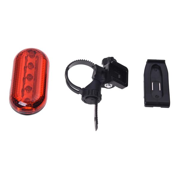 waterproof cycling bike bicycle safety rear tail light lamp 5 led red