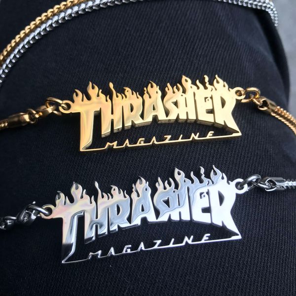 Дизайнерская подвеска Thrasher Magazine Flame Logo Модная личность Титановая стальная подвес
Дизайнерская подвеска Thrasher Magazine Flame Logo Модная личность Титановая стальная подвес