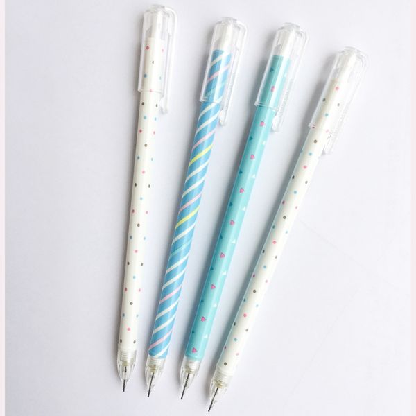 4 pcs/lot dot stripe plastic mechanical pencil cute drawing automatic pen for kid school office writing supplies escolar, Blue;orange
4 pcs/lot dot stripe plastic mechanical pencil cute drawing automatic pen for kid school office writing supplies escolar, Blue;orange