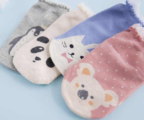 women socks gift box 4 pairs british style cotton animals women fashion short cute funny lady ankle socks, Black;white
women socks gift box 4 pairs british style cotton animals women fashion short cute funny lady ankle socks, Black;white