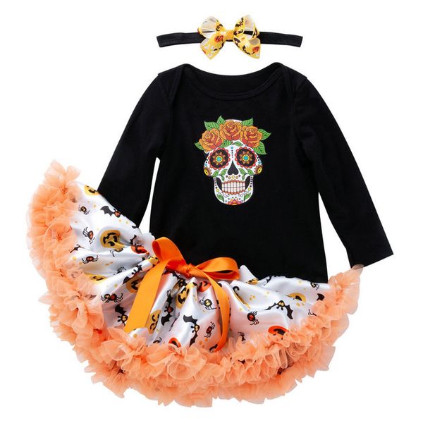 retail kids designer tracksuits girls outfits 3pcs suits set halloween cartoon romper+pettiskirt+headband suit children clothing sets, White
retail kids designer tracksuits girls outfits 3pcs suits set halloween cartoon romper+pettiskirt+headband suit children clothing sets, White