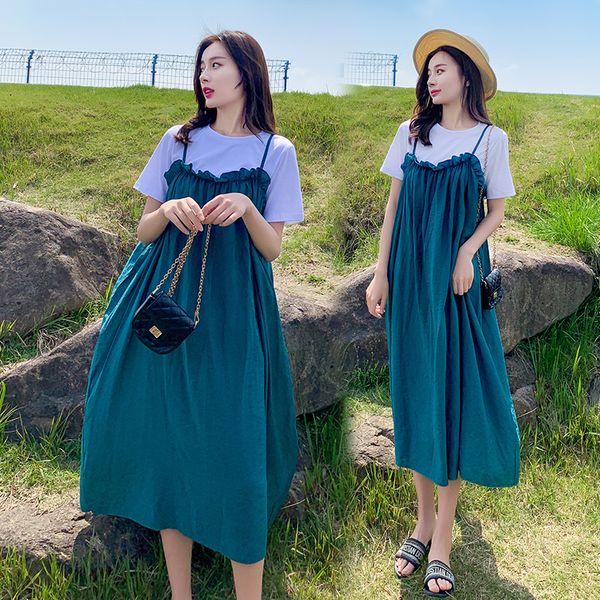 8003#maternity clothes summer t shirt + dress cotton short sleeve loose stylish dress for pregnant women pregnancy clothes, White
8003#maternity clothes summer t shirt + dress cotton short sleeve loose stylish dress for pregnant women pregnancy clothes, White