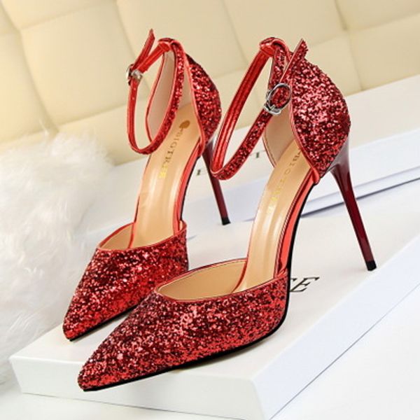 european and american style fine heeled high-heeled shallow mouth pointed hollow sequins nightclub was thin with a word sandals, Black
european and american style fine heeled high-heeled shallow mouth pointed hollow sequins nightclub was thin with a word sandals, Black