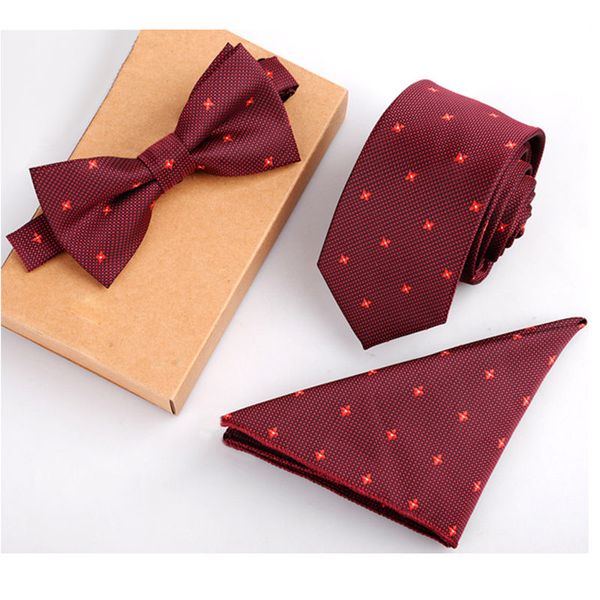 

corbatas para hombre 2016 burgundy and red tie plaid &floret handkerchief flowers types necktie, Blue;white