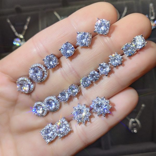 au750 stamp moissanite earrings 925 silver 18k white gold plated brilliant cut 0.5 carat d color diamond stud earring for women, Golden;silver
au750 stamp moissanite earrings 925 silver 18k white gold plated brilliant cut 0.5 carat d color diamond stud earring for women, Golden;silver