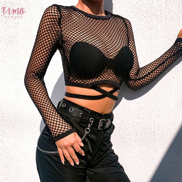 brand new summer women mesh sheer t shirts long sleeve fish net see through crop bandage ladies t shirt, White
brand new summer women mesh sheer t shirts long sleeve fish net see through crop bandage ladies t shirt, White
